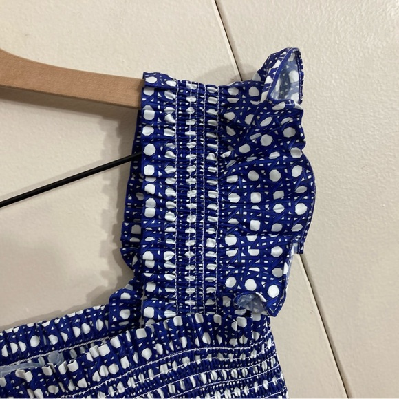 Hill House The Elizabeth Nap Dress in Blue Basketweave/Size M - Picture 5 of 16